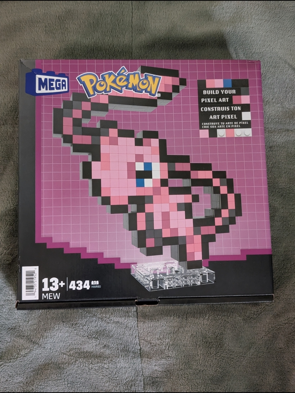 MEGA Pokémon Mew Pixel Art Building Blocks Set